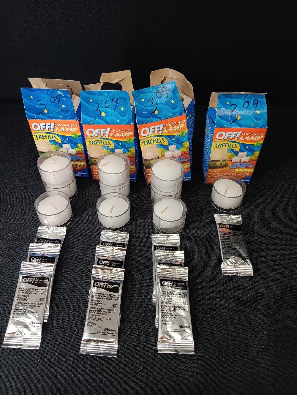 10 OFF Lamp Mosquito Repellant Refill Total of 10 Candles & 10 Pads Open Box NOS